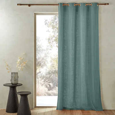 La Redoute Private Single Lined Pre-Washed Linen Curtain with Eyelets