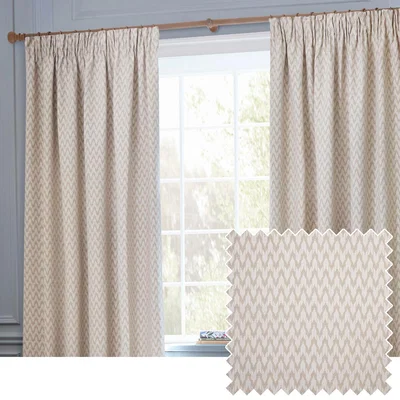 La Redoute Hutton Woven Jacquard Pencil Pleat Curtains