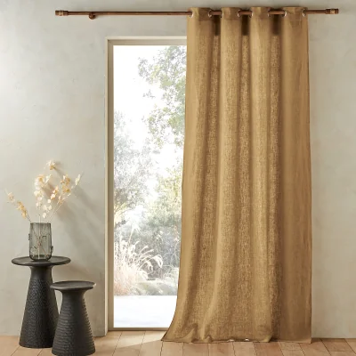La Redoute Private Pre-Washed Single Linen Curtain with Eyelets