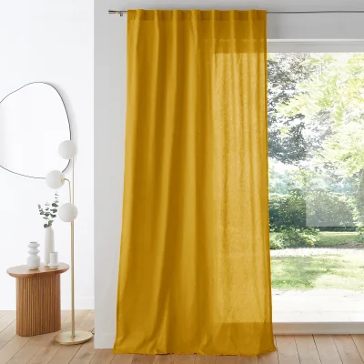 La Redoute Scenario Single Cotton Curtain with Concealed Tabs