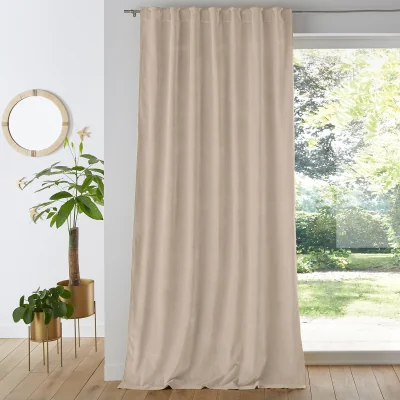 La Redoute Velvet 100% Cotton Thermal Curtain with Hidden Tabs
