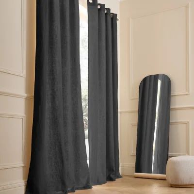 La Redoute Private Lined Pre-Washed Linen Curtain with Eyelets
