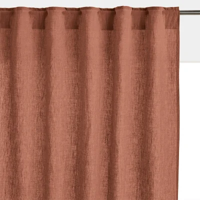 La Redoute Onega Washed Linen Radiator Curtain with Hidden Fixings