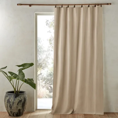 La Redoute Private Blackout 100% Washed Linen Curtain with Rings