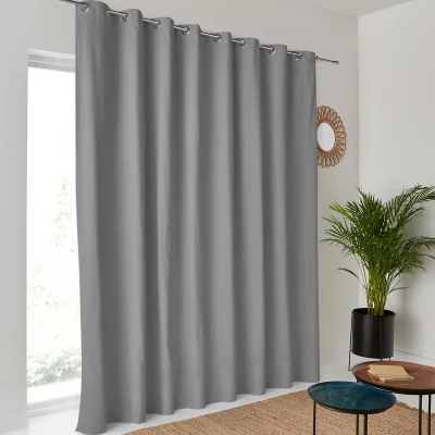 La Redoute Scenario Single Extra Wide Cotton Curtain with Eyelets