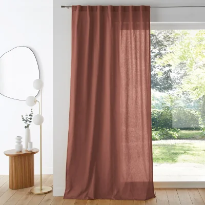 La Redoute Scenario Single Cotton Curtain with Concealed Tabs