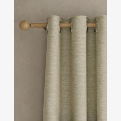 Marks & Spencer M&S Textured Stripe Eyelet Curtains - EW90 - Cream, Cream