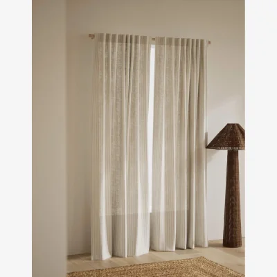 Marks & Spencer M&S Cotton Linen Blend Sheer Curtains Multi