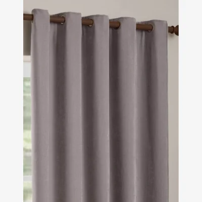Marks & Spencer YARD Chenille Velvet Eyelet Curtains Mauve