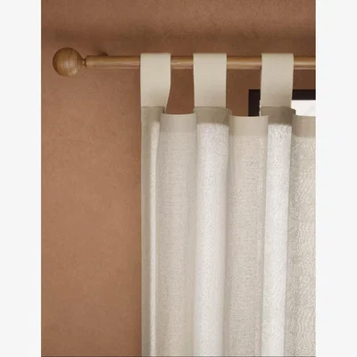 Marks & Spencer M&S X Fired Earth Pure Cotton Embroidered Sheer Curtains - EW90 - Malm, Malm
