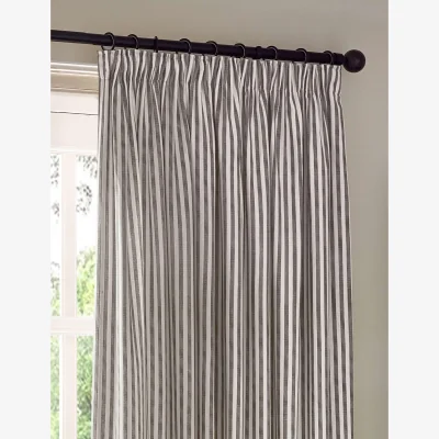 Marks & Spencer YARD Hebden Pure Cotton Striped Curtains Grey Mix