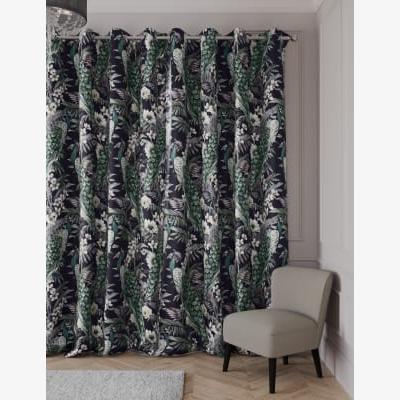 Marks & Spencer M&S Velvet Peacock Eyelet Thermal Curtains - WDR90 - Navy, Navy