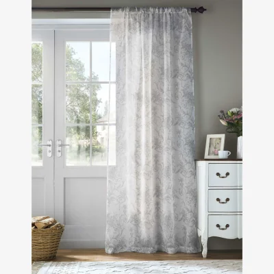 Marks & Spencer Laura Ashley Tuileries Sheer Voile Curtains Light Grey Mix