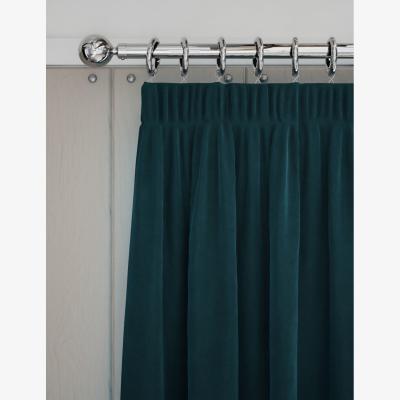 Marks & Spencer M&S Velvet Pencil Pleat Curtains Mid Blue
