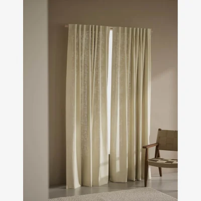 Marks & Spencer M&S Cotton Linen Blend Sheer Curtains Cream