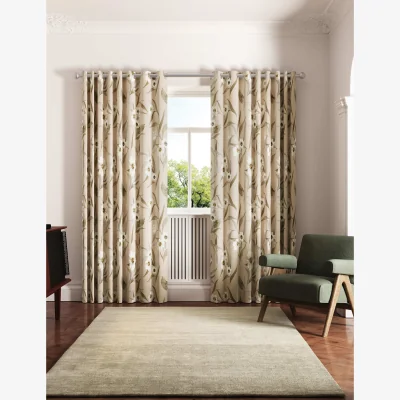 Marks & Spencer Ted Baker Cabana Lined Curtains Cream