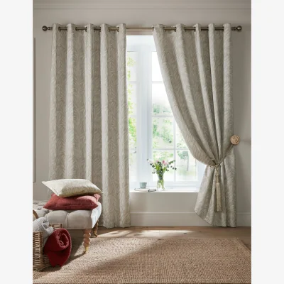 Marks & Spencer Laura Ashley Coulderton Eyelet Curtains Natural