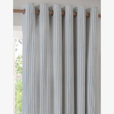 Marks & Spencer YARD Hebden Striped Blackout Eyelet Curtains Blue Mix