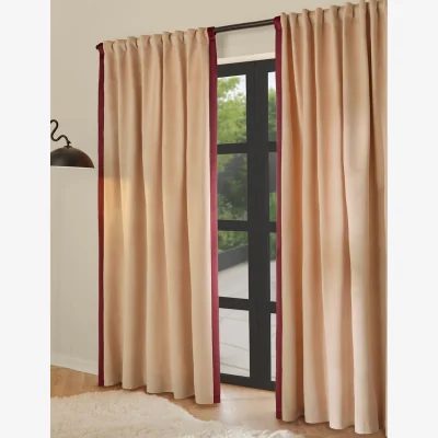 Marks & Spencer MADE Audley Velour Eyelet Curtains Light Pink