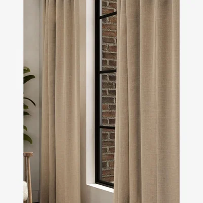 Marks & Spencer M&S Textured Pencil Pleat Blackout Curtains - EW90 - Neutral, Neutral,Ecru,Blush