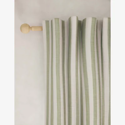 Marks & Spencer M&S Pure Cotton Striped Multiway Curtains Green Mix