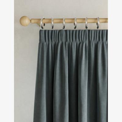Marks & Spencer M&S Collection Velvet Pencil Pleat Curtains - EW90 - Slate Blue, Slate Blue,Bronze,Light Green,Green,Champagne,Soft Pink,Navy,Forest Green,Terracotta,Mauve,Dark Ochre,Dark Purple,Mid Blue,Mid Grey,Neutral