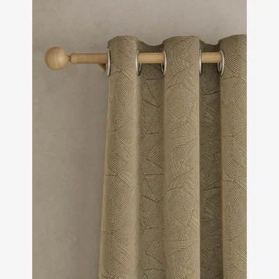 Marks & Spencer M&S Cotton Rich Triangle Jacquard Eyelet Curtains - WDR72 - Dark Bronze, Dark Bronze