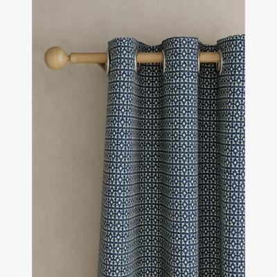 Marks & Spencer M&S Collection Chenille Geometric Curtains - EW90 - Navy Mix, Navy Mix,Neutral,Green