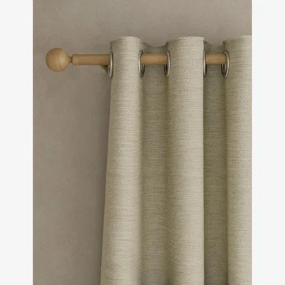 Marks & Spencer M&S Textured Stripe Eyelet Curtains - WDR90 - Cream, Cream