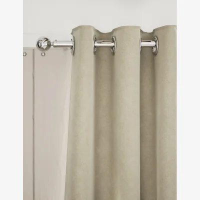 Marks & Spencer M&S Velvet Eyelet Curtains Neutral