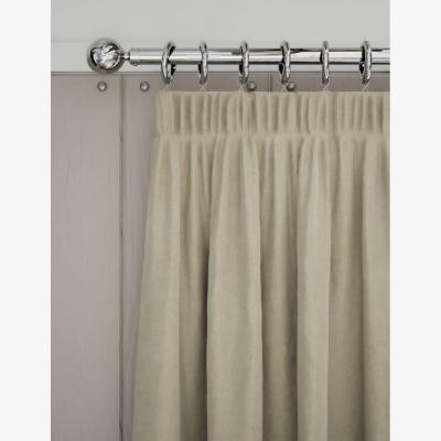 Marks & Spencer M&S Velvet Pencil Pleat Curtains Neutral