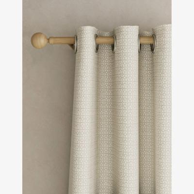 Marks & Spencer M&S Chenille Geometric Eyelet Curtains Neutral
