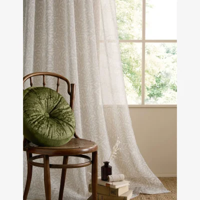 Marks & Spencer William Morris At Home Original Willow Voile Panel Curtains Natural
