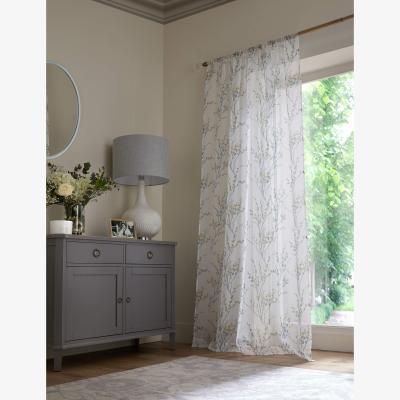 Marks & Spencer Laura Ashley Pussy Willow Sheer Voile Panel Curtain Blue Mix