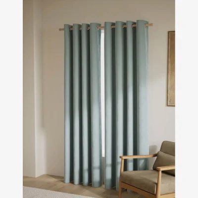 Marks & Spencer M&S Velvet Eyelet Curtains Seafoam