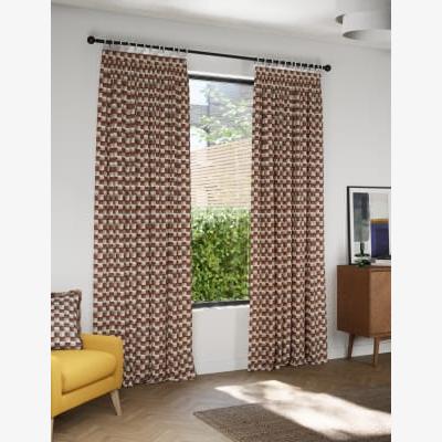 Marks & Spencer M&S Chenille Pencil Pleat Blackout Curtains - NAR54 - Red, Red
