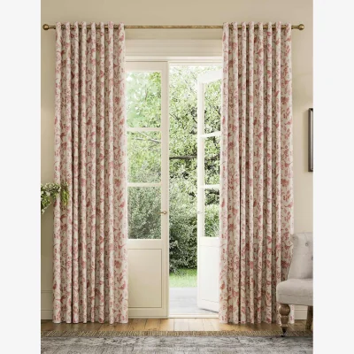 Marks & Spencer Joules Festival Pheasants Pure Cotton Eyelet Blackout Curtains Cream Mix