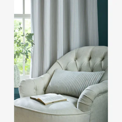 Marks & Spencer Laura Ashley Cornish Chenille Striped Eyelet Curtains Natural