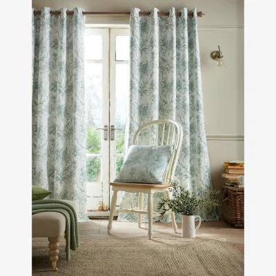 Marks & Spencer Laura Ashley Tuileries Blackout Eyelet Curtains White Mix