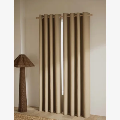 Marks & Spencer M&S Basketweave Eyelet Curtains Dark Taupe