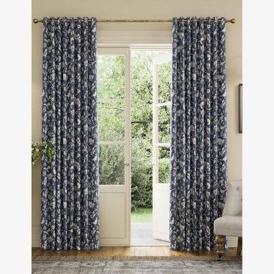 Marks & Spencer Joules Festival Pheasants Pure Cotton Eyelet Blackout Curtains Navy Mix