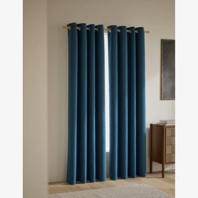 Marks & Spencer M&S Velvet Eyelet Curtains Petrol