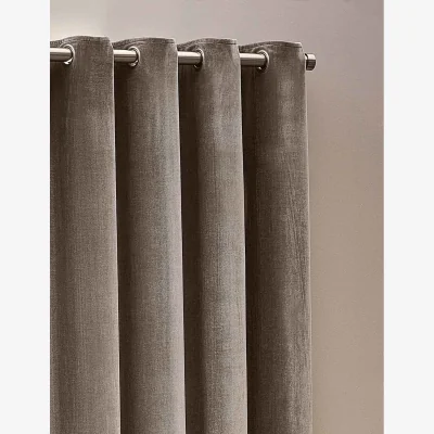Marks & Spencer YARD Chenille Blackout Pencil Pleat Curtains Grey