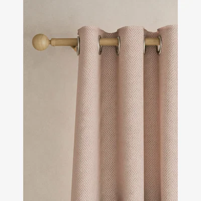 Marks & Spencer M&S Collection Herringbone Eyelet Curtains - EW90 - Pink, Pink,Green
