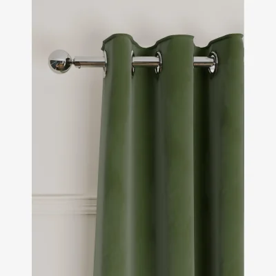 Marks & Spencer M&S Velvet Eyelet Curtains Green
