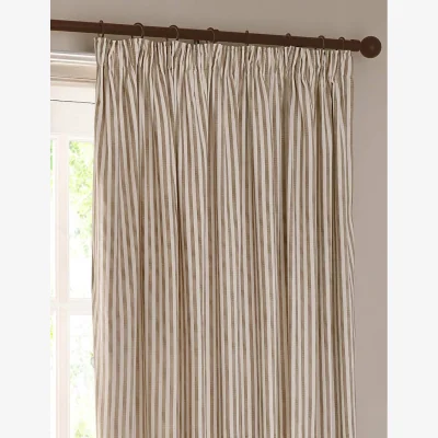 Marks & Spencer YARD Hebden Pure Cotton Striped Curtains Natural Mix