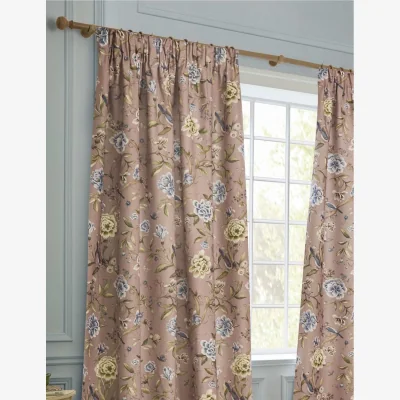 Marks & Spencer Sanderson Porcelain Garden Chenille Curtains Pink Mix
