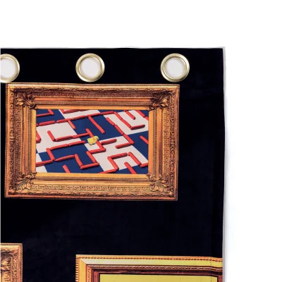 Made in Design Toiletpaper - Frames Curtain textile black / 140 x 280 cm - Polyester - Seletti