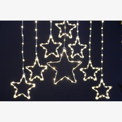 Downtown Festive Star Curtain Light 120cm - Warm White
