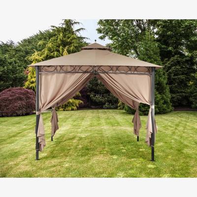 Downtown Royalcraft Dubai 3m x 3m Gazebo and Curtains - Mocha